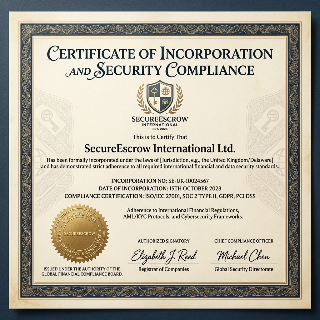 Official Certificate of Security